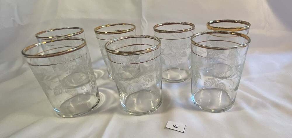 Vintage Bartlett Collins 8 Oz. Glass Tumblers